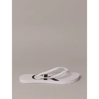 Chinelo Feminino Logo Corrido Calvin Klein Jeans - Branco 2 em Oferta na Shopee