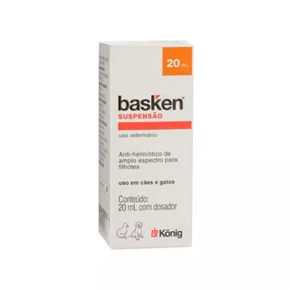 Basken Suspensão Vermífugo Para Filhotes Cães e Gatos 20ml em Oferta na Shopee