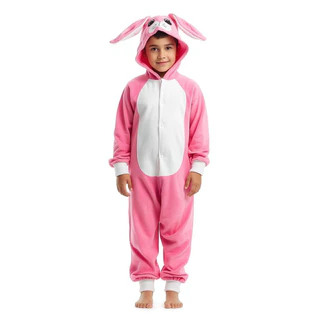 Pijama Kigurumi Coelho Rosa Infantil Macacão Aconchegante e Quentinho em Oferta na Shopee