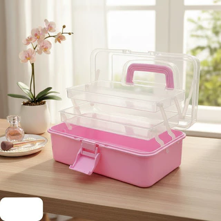 Caixa Organizadora Roma 3 Compartimentos Multiuso Rosa-pálido Lisa em Oferta na Shopee
