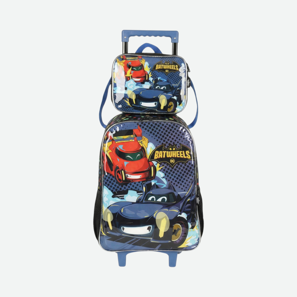 Kit Mochila De Rodinhas E Lancheira Batwheels Luxcel | Shopee Brasil