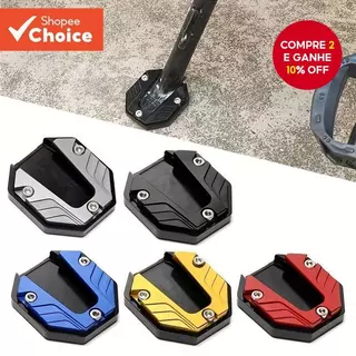 Liga De Alumínio Motocicleta Kickstand Extensor Pé Almofada Suporte Lateral Placa Acessórios D7YA em Oferta na Shopee
