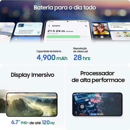 Smartphone em uso com aplicativos abertos