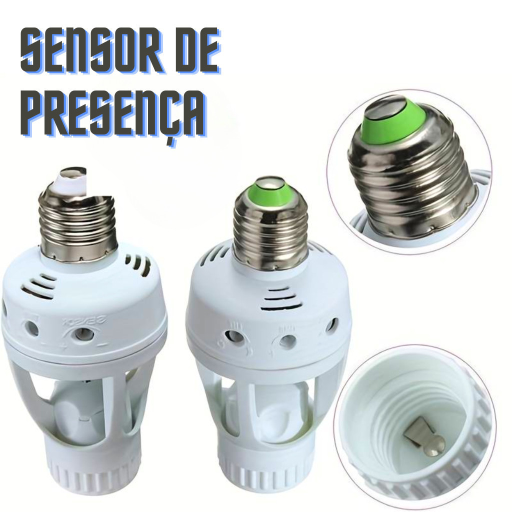 Sensor de Presença Para Lâmpada Soquete Sensor de Movimento Com ...