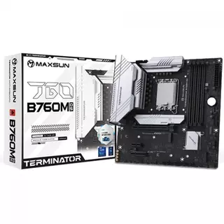 Placa Mãe Maxsun Terminator B760M D5 WiFi, Chipset B760, Intel LGA 1700, mATX, DDR5 em Oferta na Shopee