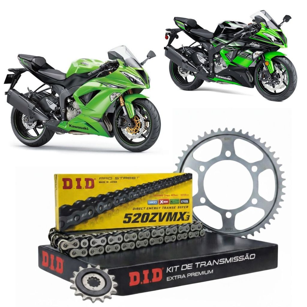 KIT DE RELAÇÃO DID PREMIUM KAWASAKI ZX6R 600 636 (2007-2017) 43