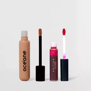 Kit Corretivo Líquido Medium Light + Lip Tint Océane Edition (2 Produtos) em Oferta na Shopee
