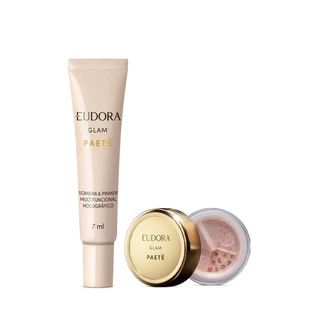 Combo Glam Paetê: Glitter Multifuncional Rosê 1g + Sombra & Primer 7ml em Oferta na Shopee