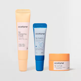 Kit Protetor Labial Hidratante + Máscara Labial Noturna + Esfoliante Labial (3 Produtos) em Oferta na Shopee