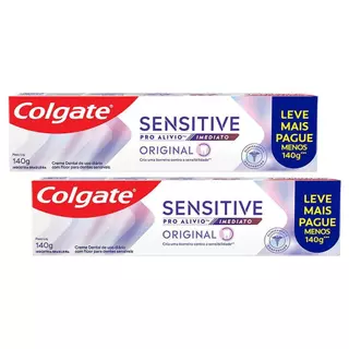Kit 2 Cremes Dentais Colgate Sensitive Pro Alívio Imediato 140g em Oferta na Shopee