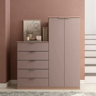 Cômoda Sapateira Roma com 2 Portas e 5 Gavetas Bartira em Oferta na Shopee