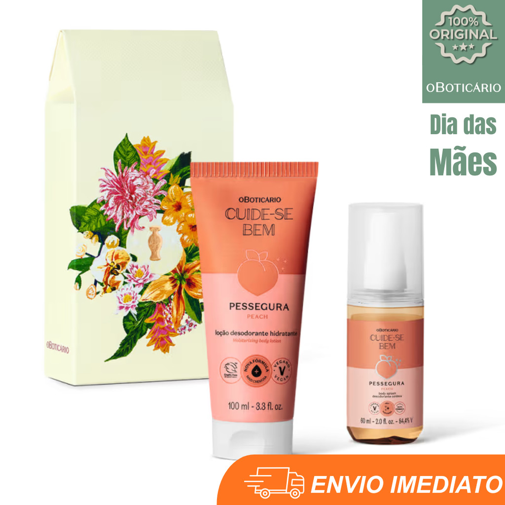 Presente Cuide-Se Bem Pessegura O Boticário Dia das Mães em Oferta na Shopee