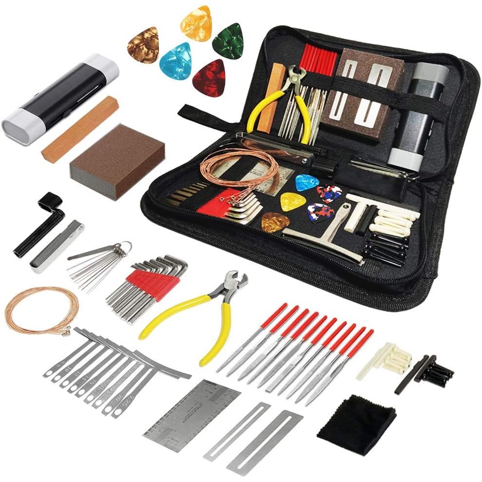 Kit Luthier Guitarra 26 em 1 Ferramentas de Manutenção Regulagem Setup ...