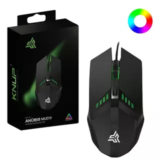 Mouse Gamer Óptico Anubis Knup KP-MU019 DPI Preto