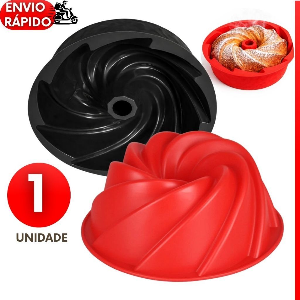 Forma de Bolo Silicone Premium Antiaderente 1 UN Forno Air F