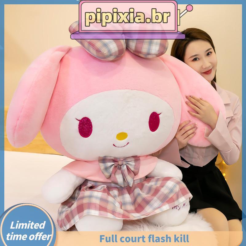 Pelúcia Kawaii Sanrio 50cm – Kuromi ou My Melody | Presente Fofo e Gigante