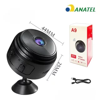 Câmera A9 Mini HD com Sensor de Presença Wi-Fi 110V e Suporte para Encaixe Jorge em Oferta na Shopee