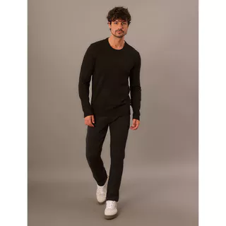 Tricot Masculino Gola Careca Viscose Calvin Klein Jeans - Preto em Oferta na Shopee