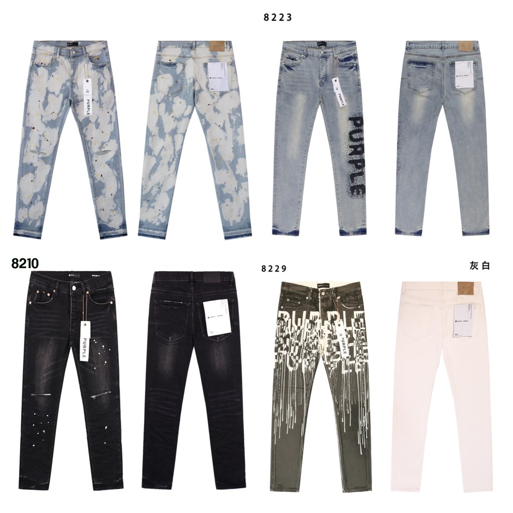 Purple Brand Street Wear Marca Roxa Pés Pequenos Calças Retas