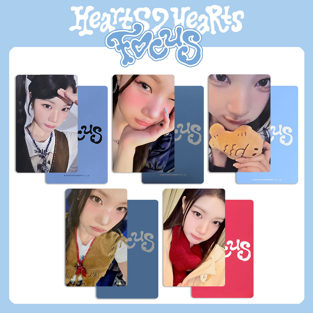 2-50pcs H2H Hearts2Hearts FOCUS Lightstick Chaveiro Lomo Cards The
