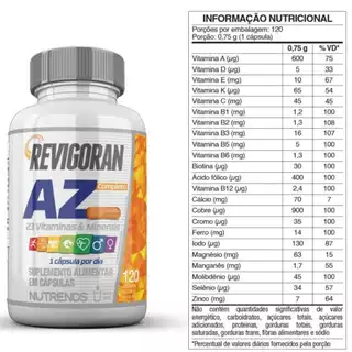 Multivitamínico Revigoran A-Z - 120 Cápsulas Original Com Nota Fiscal
