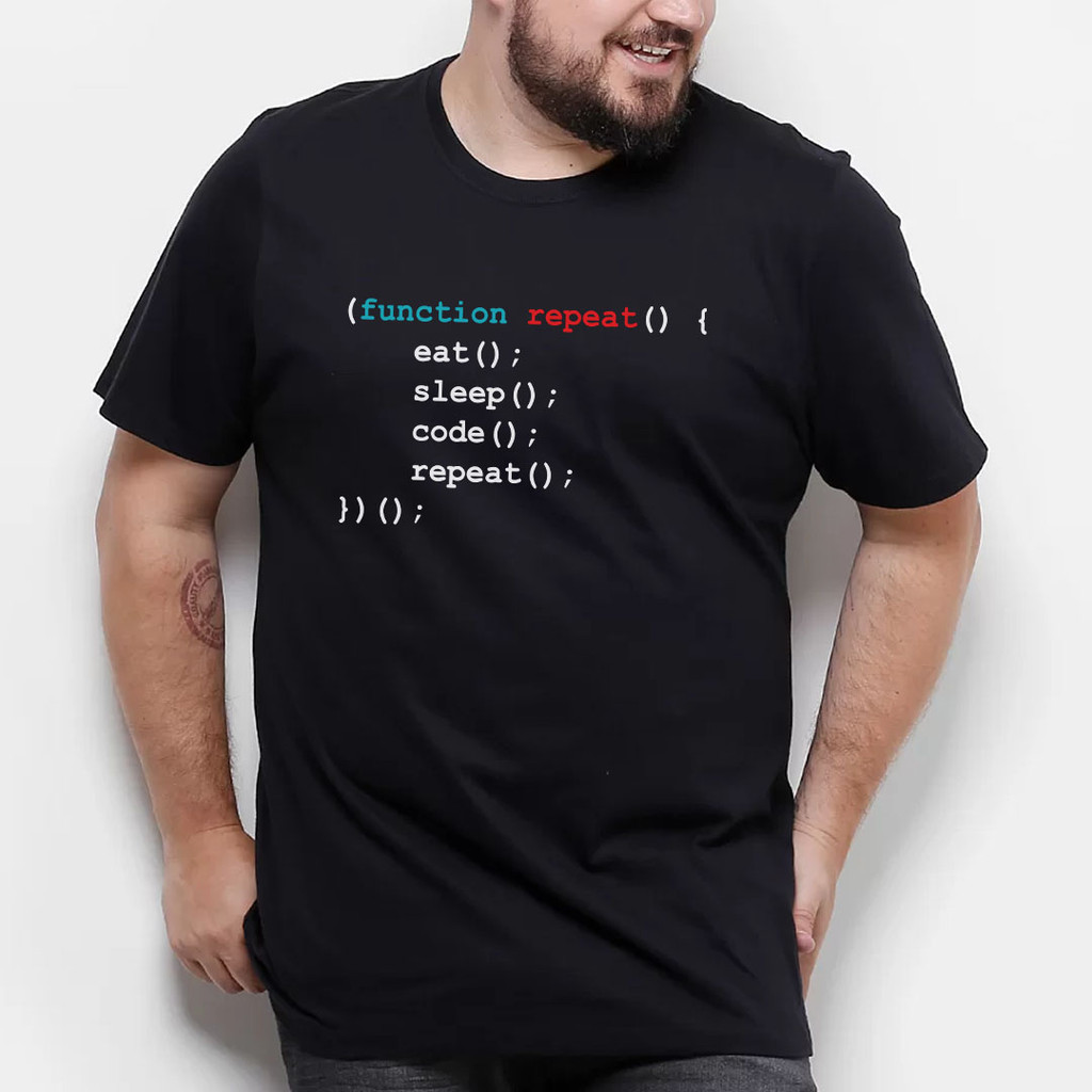 Camiseta Programador Function Repeat Camisa 100% Algodão Premium ...