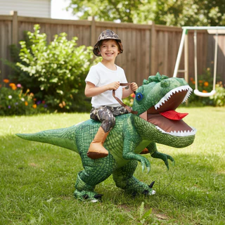 Fantasia Inflável Dinossauro Infantil Crianças Lançamento