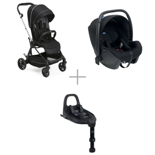 Kit Carrinho de Bebê Chicco One4ever Lounge + Bebê Conforto Kory +Base para Bebê Conforto - 40871099100001K em Oferta na Shopee