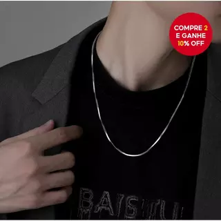 Colar de Cadeia de Corda Prata Durável Unissex, Acessório de Moda para Uso Diário em Oferta na Shopee