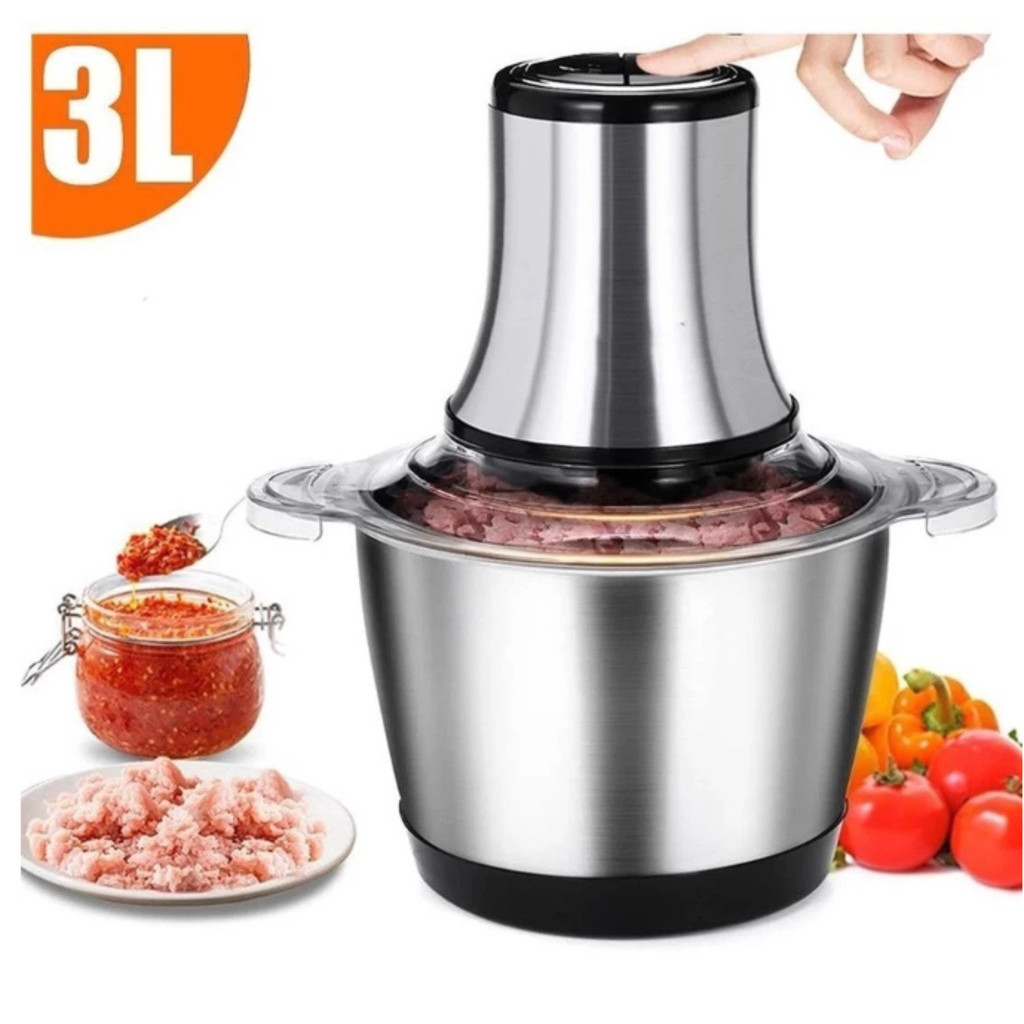 Picador De Alimentos 3L Moedor Elétrico Triturador Potente C