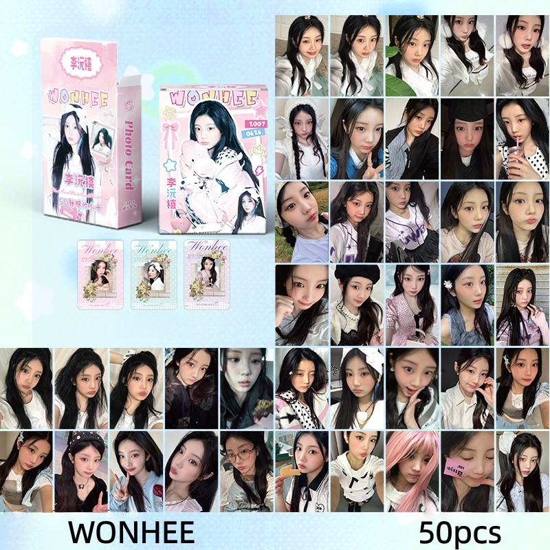 50-55pcs/box ILLIT 2025 Glitter Day Holográfico Laser Lomo Cards