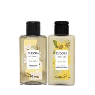 Combo Instance Baunilha Mini: Sabonete Líquido 75ml + Loção Hidratante Desodorante Corporal Baunilha 75ml em Oferta na Shopee