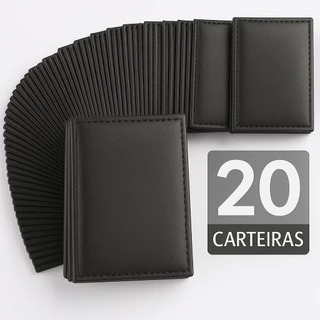 KIT 10 Carteira Slim Masculina Couro - Porta Cartão 5 - 10 - 20 Unidades Couro Legitimo