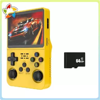 R36S 64GB Console De Videogame Portátil Tela IPS De 3.5 Polegadas Joystick 3D Duplo 3200mah Bateria em Oferta na Shopee