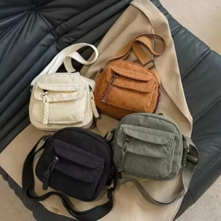 Bolsa Shoulderbag Veluda Casual dia a dia Várias Divisórias Estilosa