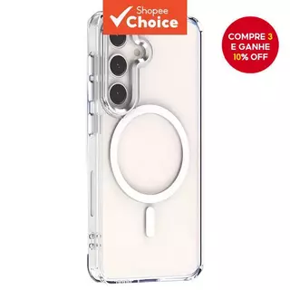 Capa De Telefone Transparente Magnética Para Samsung S25/S24/S23 Ultra/A16/A56 5G Dura Anti-Queda em Oferta na Shopee