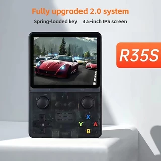 R35S Retro Portátil Console De Jogos 3.5 Polegada Tela IPS Mini Player Vídeo Sistema Linux 64G/128G Integrados em Oferta na Shopee