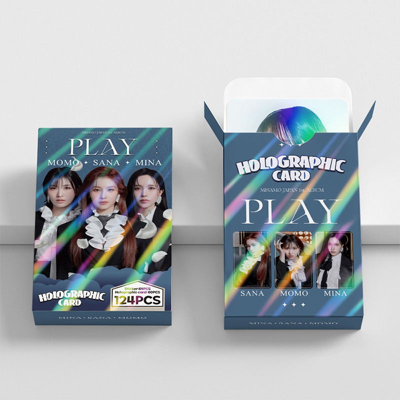 TWICE LIGHTS ランダムトレカ　MISAMO 124pcs/box TWICE MISAMO Photocards Holographic LOMO Card KPOP PLAY