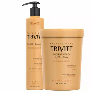 Kit Trivitt - Cauterizaçao Gloss 250Ml + Hidratacao 1Kg em Oferta na Shopee