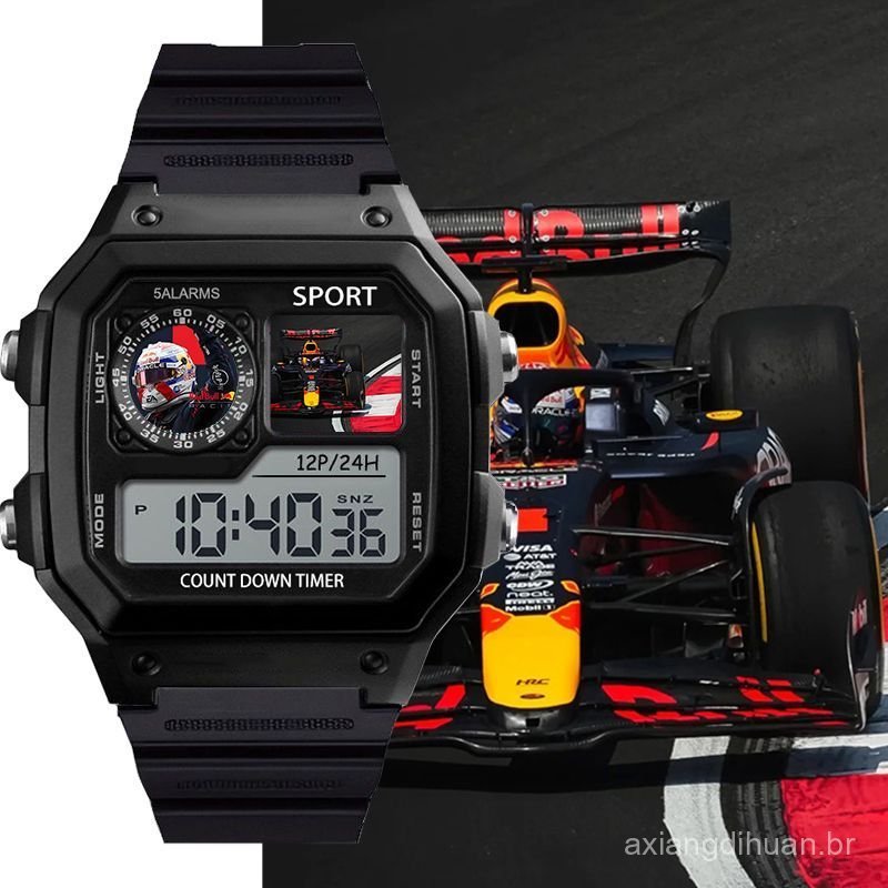 Relógio Eletrônico para Estudantes Red Bull F1 Racing, Relógio de Cinto ...