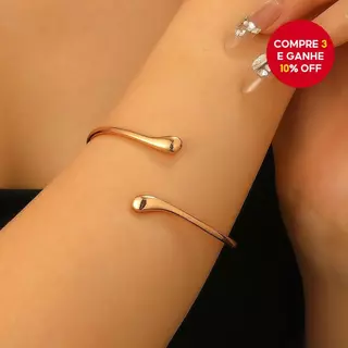 Pulseira De Metal Com Gota De Água Vegana Para Mulheres , Joias Chiques Diárias em Oferta na Shopee