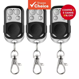 3pcs 433MHZ Clone Fixo Aprendizagem Código Rolante Universal 4 Botões Controle Remoto Portão Eletrônico em Oferta na Shopee