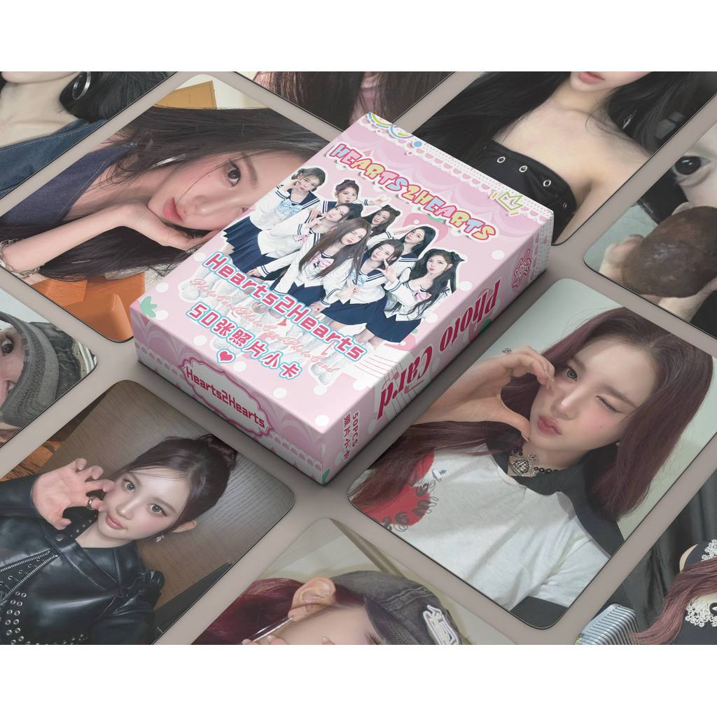 Cheカート♡ 2-50pcs H2H Hearts2Hearts FOCUS Lightstick Chaveiro Lomo Cards The