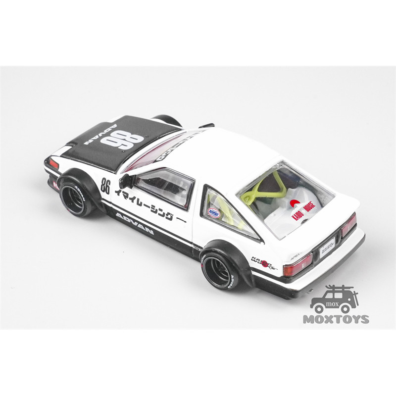 Kaido House x MINI GT 1 : 64 Sprinter Trueno Works AE86 BlackWhite
