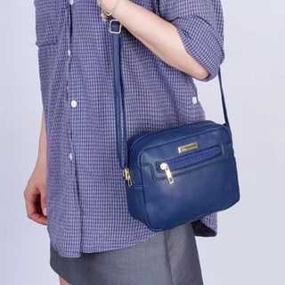 Bolsa Transversal Feminina Compacta com Plaquinha Dourada Bolso Frontal Zíper Alça Ajustável  marisa em Oferta na Shopee