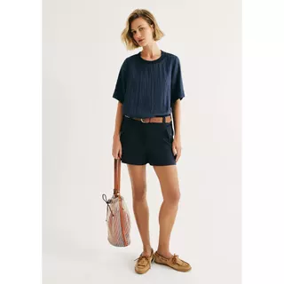 Shorts Feminino Evasê Em Gabardine em Oferta na Shopee