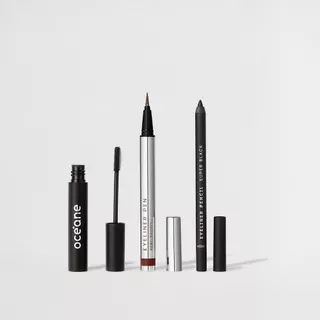 Kit Gel de Sobrancelha + Caneta Delineadora Marrom + Lápis para Olhos Preto (3 Produtos) em Oferta na Shopee