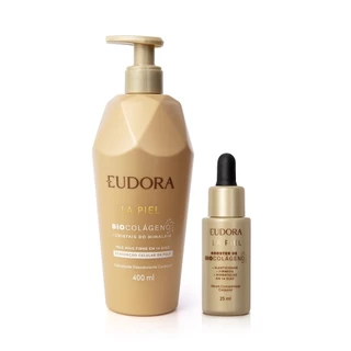 Eudora Kit La Piel: Hidratante Corporal Cristais do Himalaia 400ml + Sérum Corporal Booster de Biocolágeno 25ml em Oferta na Shopee