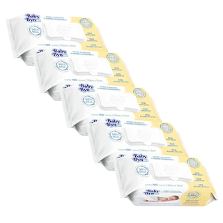 Kit Lenço Umedecido Baby Byn Recém-Nascido - 500 Unidades (5x100) | Sem Álcool | Hipoalergênico e Suave em Oferta na Shopee