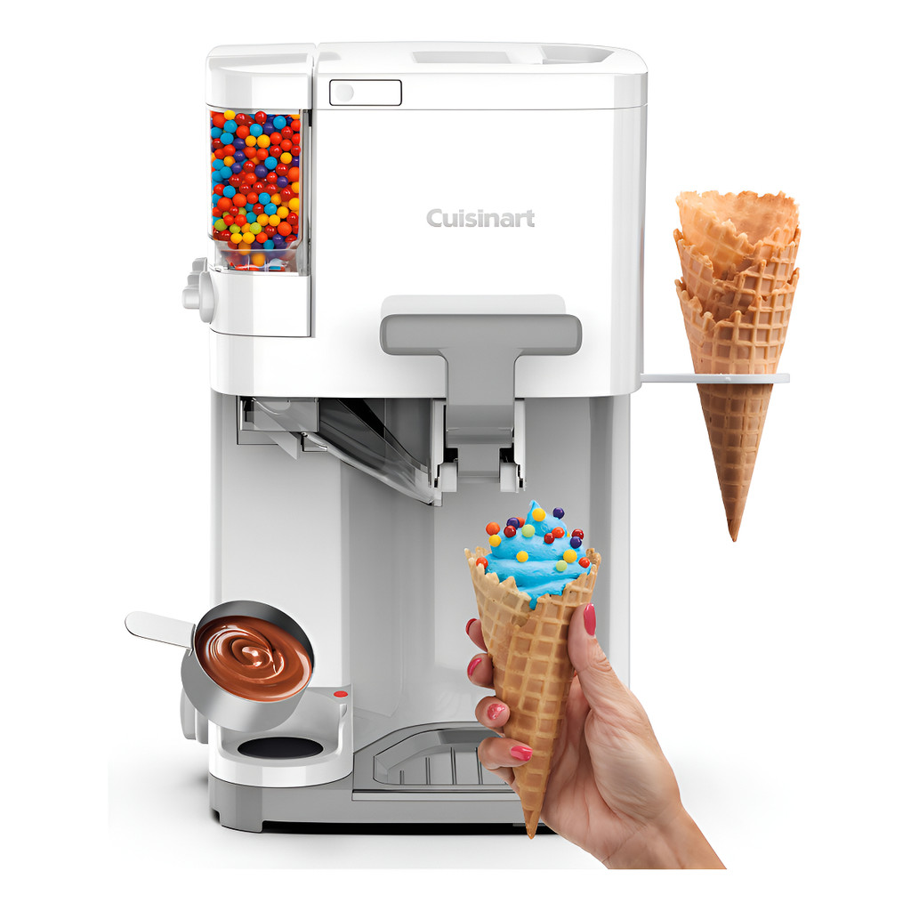 Maquina De Sorvete Frozen Yogurt 1,5l Soft Serve - Cuisinart Branco 127v 60